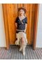 Black Color Madonna Collar Embroidered Piece Bohemian Dress - 4