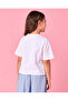 Girls White Printed T-Shirt - 3