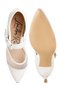 Women Buckle Detail Pump Sandals in White - 5