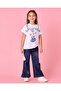 Girls White Embroidered T-Shirt - 5