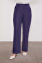 Floral Detail Shirt and Trousers Set 100796 Navy Blue - 4
