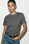 Women's Oversized Basic T-Shirt Smoked – Crew Neck, Comfortable Fit, Lettering, 100% Cotton