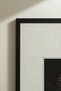 1 Piece Black Wooden Framed Dark Wood Theme Vintage Painting - 4
