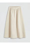 Sparkling Choices by Shining Store Textured Flared Skirt with Waist Drawstring