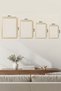 2 Pieces of Minimalist Abstract Vintage Paintings with Natural Wooden Frames - 6