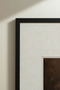 1 Piece Black Wooden Framed Vintage Painting with Dark Flowers Theme - 4