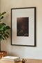 1 Piece Black Wooden Framed Vintage Painting of Deer on Cliffs - 3