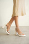 Women's White Heeled Sandals Tr12My01B - 2