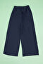 Elastic Waist Pocketed Girls' Trousers - 4
