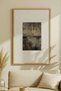 1 Piece Natural Wooden Framed Abstract D Textured Reflection Vintage Painting - 2