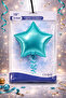 3-Piece Turquoise Star Balloon Set – Packaged Stylish Party Decoration - 2