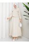 Asel Dual Pocket and Double Cover Button Detail Skirt Suit - 3