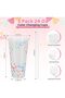 Silk Route - Color Changing Cold Cups with Lids and Straws - 5 Pack 24 oz Plastic Cute Tumblers - 2
