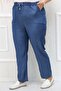 29001 Plus Size Skinny Jeans-Dark Blue - 2
