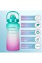 Silk Route Water Bottle, Sport Half Gallon Water Bottle with Straw & Time Marker, 64 Oz Large Motiva - 5