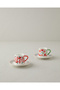 Bright Match New Bone China 4 Piece 2 Person Coffee Cup Set 90 ml Colorful - 3