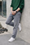 Men's Elastic Waist Jogger Anthracite Wide Leg Baggy Trousers - 6