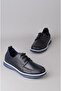 Seç M595 Haki̇ki̇ De Leather Rkek Shoes Dark Blue - 5