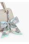 Textured Shoulder Bag with Scarf Detail - 3
