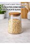 7-Piece Glass Spice Jar Set with 2 Tier Bamboo Rack – Borosilicate Ribbed Storage Jars - 5
