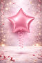 Set of 3 Light Pink Star Balloons – Stylish and Elegant Party Decor