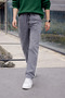 Men's Elastic Waist Jogger Anthracite Wide Leg Baggy Trousers - 3