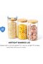 3PCS Food Storage Jar with Bamboo Lids, Food Grade Acrylic Canister Storage 1335ml - 4