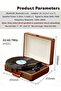 3 Speed Turntable Record Player USB/ TF/ Bluetooth Suitcase Records Record Player Built-in 2 Speaker - 2