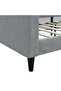 Bed frame, light grey, 80x200 cm, textile - 6