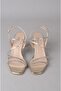 Seç Y126 Stone-Embellished Heel-Strapped Evening Shoes (Heel: 7.5cm) Gold - 2