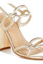 Women's Metallic Cut Out Chain Sandals In Gold - 4