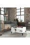 Coffee table, white, 60x60x30 cm, chipboard