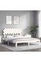 Bed frame with headboard, white, 160x200 cm, solid wood - 3
