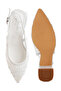 Women's Woven Design Slingback Sandal in White - 4