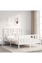 Bed frame with small double headboard, solid wood - 3