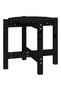 Coffee table, black, Ø 52.5x45 cm, solid pine wood - 2