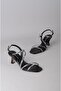 Seç Y126 Stone-Embellished Heel-Heightened Evening Shoes (Heel: 7.5cm) Black - 7