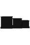 Stackable tables, 3 pcs., black, processed wood - 7