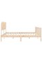 Bed frame with headboard 200x200 cm, solid pine wood - 7