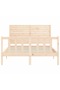 Bed frame with headboard, 140x190 cm, solid wood - 6