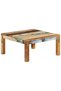 Coffee table, 80x80x40 cm, solid recycled wood - 8