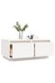 Coffee table, white, 80x50x35 cm, solid pine wood - 5