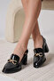 Black Patent Leather Women's Heeled Shoes Tr18Ms10A - 3