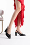 Black Patent Leather Women's Heeled Shoes Tr18Ms18A - 5