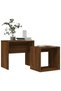 Stackable coffee tables, 2 pcs, brown oak, engineered wood - 3