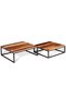 Set of 2 stackable coffee tables, solid sheesham wood - 6
