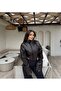 Women's Waist-Sitting Corseted Jacket Cropped Leather - 5