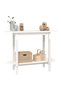 Console table, white, 110x40x80 cm, solid pine wood - 4