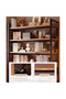 Solid Wood Bookcase - Natural Pine Floor Standing Bookshelf for Study, Living Room & Bedroom - 3