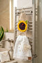Hand Knitted Figured Kitchen and Bathroom Towel Rack - Wooden Bamboo Decorative Towel Holder - 3
